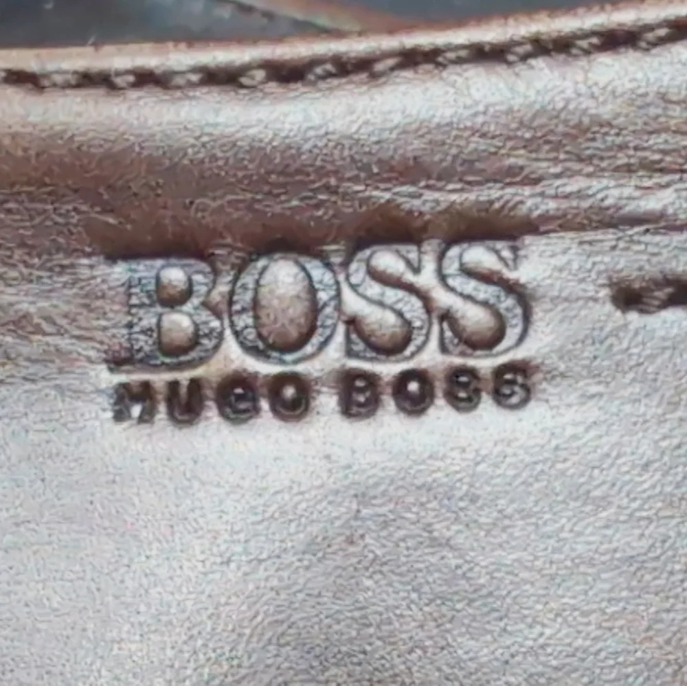 Classic Hugo Boss Sz 11 Brown Leather Men's Dress Shoes